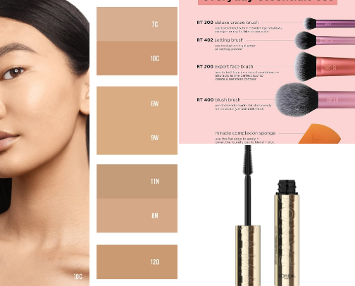 Makeup recommendations cover photo collage