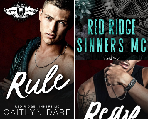 Get Free - Rule: A Dark MC Romance (Red Ridge Sinners MC Book 3) companions cover photo collage