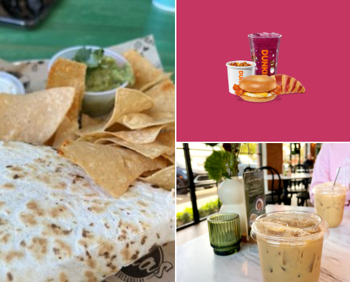 Favorite places to eat for college girls cover photo collage