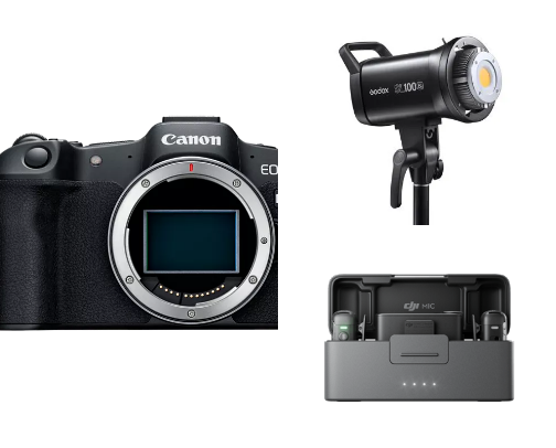 Content creator set up 🎥📸 cover photo collage