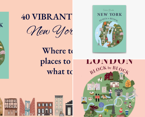 Save & Read - Essential New York Block by Block: An illustrated guide to the iconic American city cover photo collage