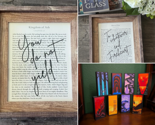 Top Bookish Gifts for Throne of Glass Fans | small businesses cover photo collage