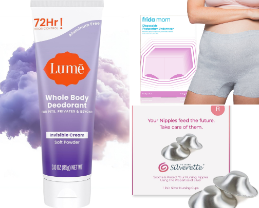 12 Postpartum Essentials I Wish I Knew About as a First-Time Mom cover photo collage