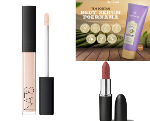 My favorite beauty products - make up, skincare, bodycare, etc. cover photo collage