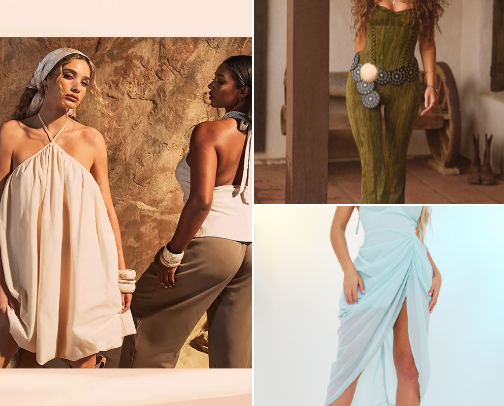 Shopping cover photo collage