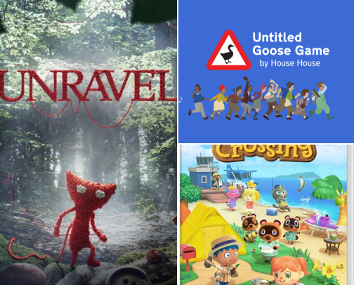 Cozy video games! cover photo collage