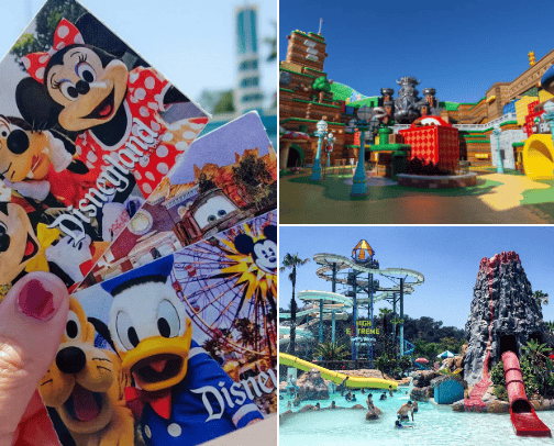 Theme parks 🤍 cover photo collage