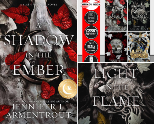 Free PDF - A Shadow in the Ember: Flesh and Fire, Book 1 fan reading guide cover photo collage