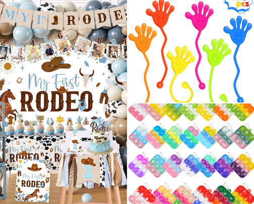 My First Rodeo Birthday Party cover photo collage