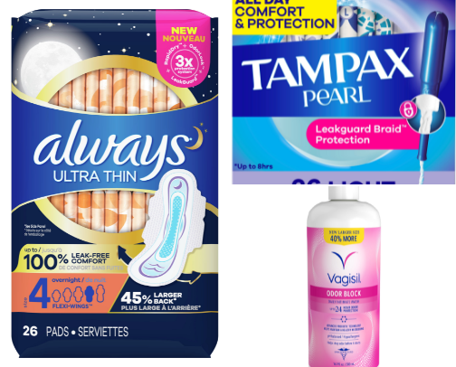 Feminine Care essentials cover photo collage