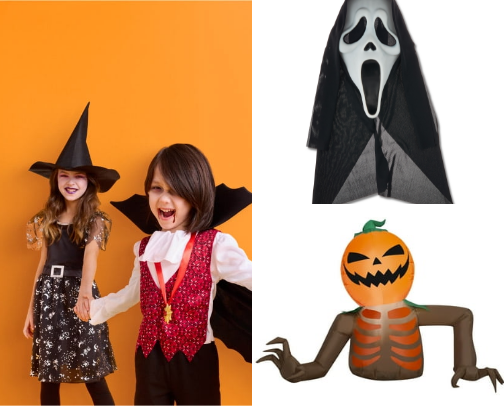 Halloween costume cover photo collage