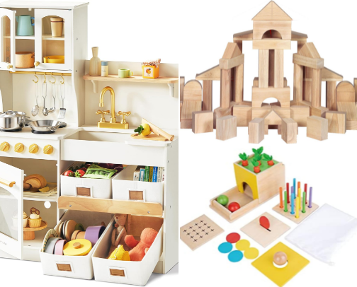 Toys for toddlers, ages 1-3 years old cover photo collage