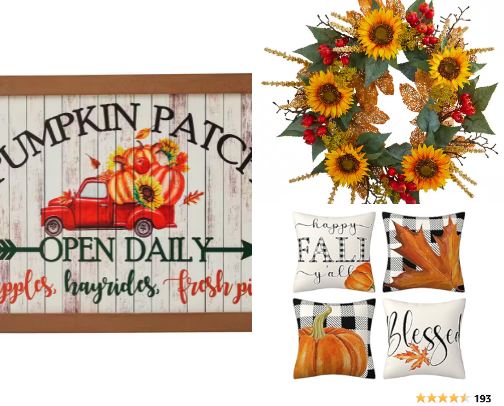 Fall decor cover photo collage