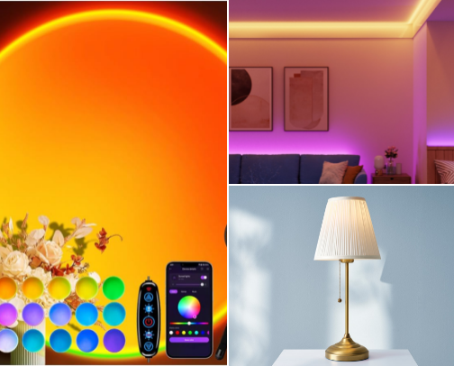 Lighting for living room/bedroom cover photo collage