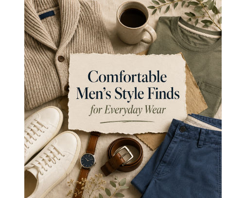 Comfortable Men’s Style Finds for Everyday Wear cover photo collage