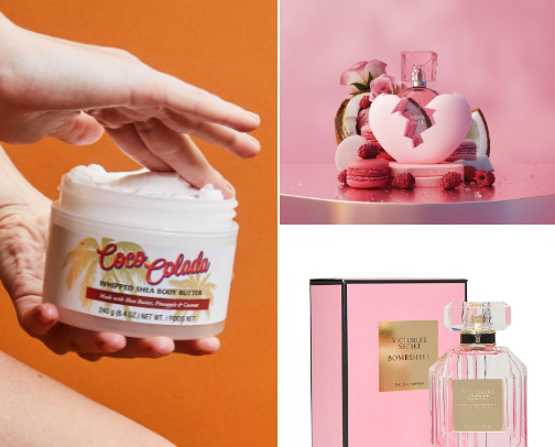 Body fragrances / perfume cover photo collage