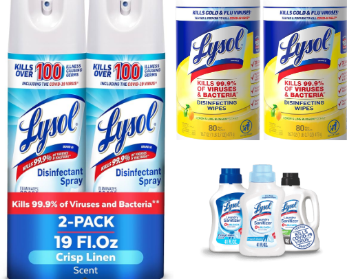Lysol Products cover photo collage