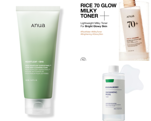 Daily skincare I follow as an oily & fungal-acne-prone girl cover photo collage