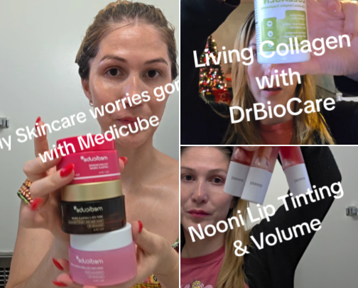 My favorite skincare products cover photo collage