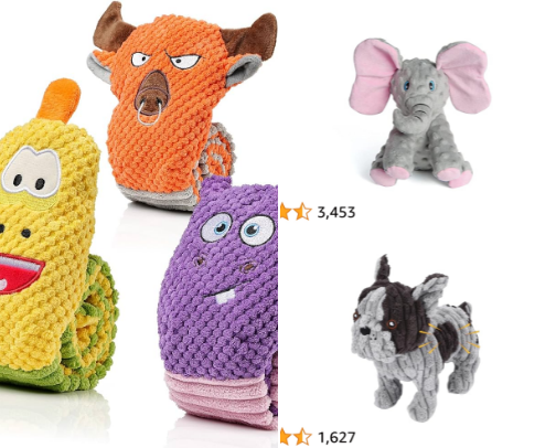Toys that my dog let me know are "MUST HAVE" cover photo collage