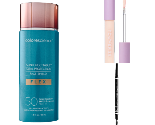 Makeup must haves for women in their 40s. cover photo collage