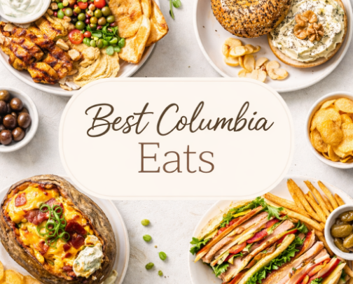 Columbia, SC food favorites cover photo collage
