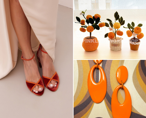 Orange Mood Board cover photo collage