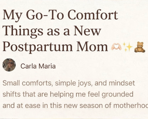 My Go-To Comfort Things as a New Postpartum Mom 🫶🏻✨🧸 cover photo collage