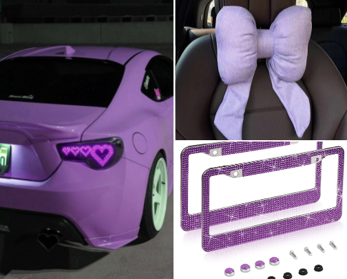 Purple Car Decor cover photo collage