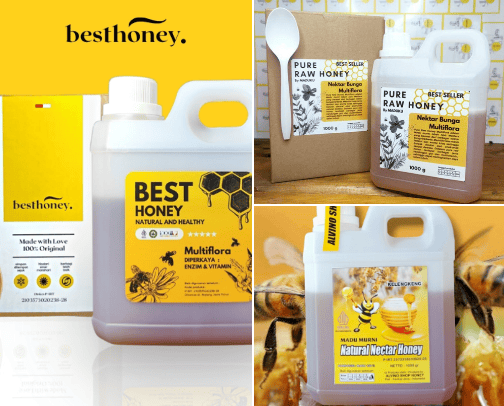 Aneka Madu 🍯🐝 cover photo collage