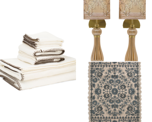 the blue + brown bathroom edit | affordable + elevated ★ cover photo collage