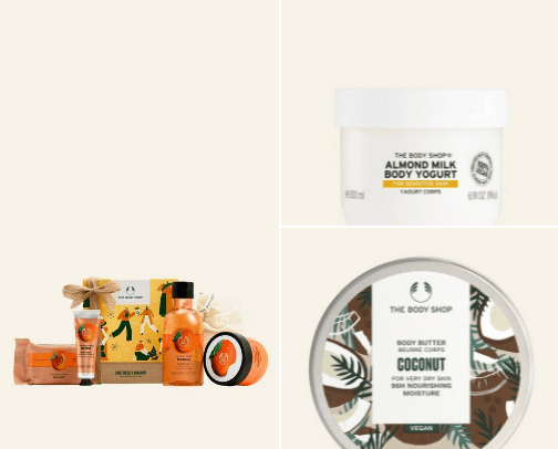 THE BODY SHOP  products🌿 cover photo collage