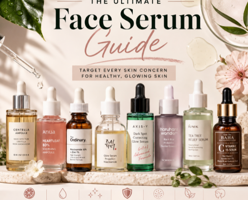 The Ultimate Face Serum Guide: Best Serums for Every Skin Concern cover photo collage