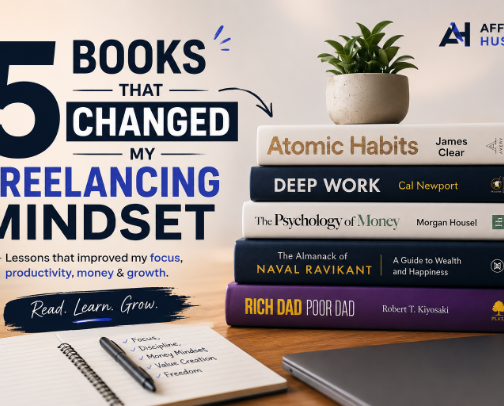 5 Books That Changed My Freelancing Mindset cover photo collage