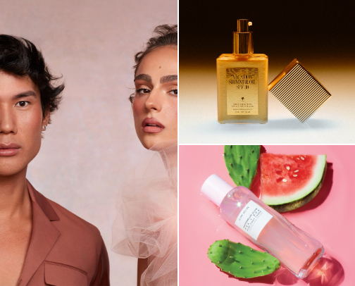 GLOW GIRL ERA. findings for glowy skin, hydration & exfoliation. cover photo collage