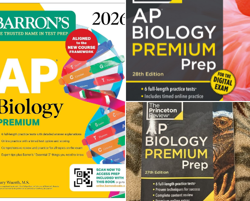 Read Free - Companions to AP Biology Premium, 2026: Prep Book with 6 Practice Tests + Comprehensive Review + Online Practice (Barron's AP Prep) cover photo collage