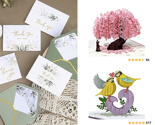 Gift cards or invitations cards cover photo collage