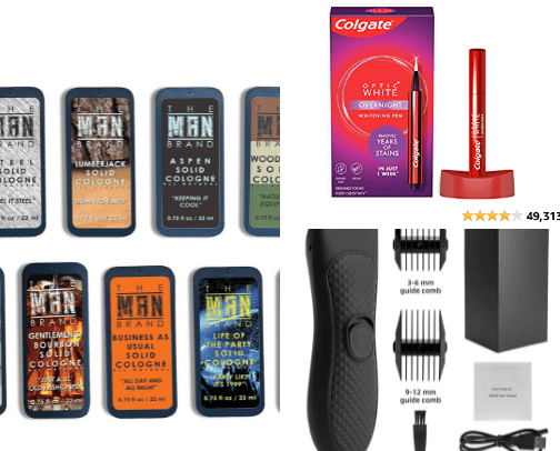 Men hygiene cover photo collage