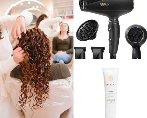 My Nontoxic Curly Hair Routine cover photo collage