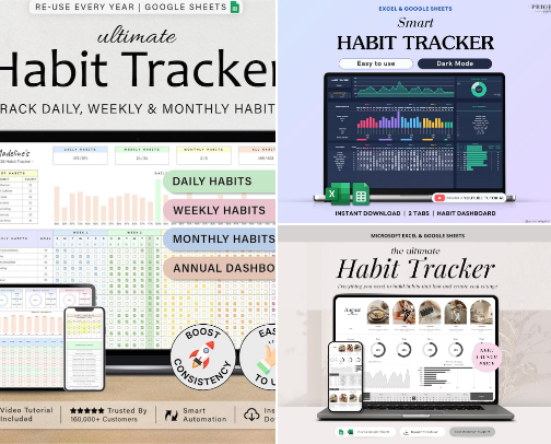 DIGITAL TRACKERS YOU MUST HAVE✨ cover photo collage