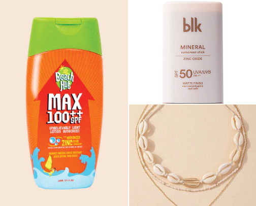 beach accessories cover photo collage