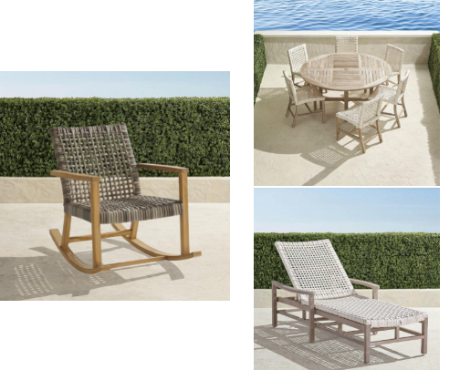 Outdoor furniture set cover photo collage