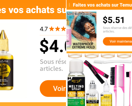 Glue wigs cover photo collage