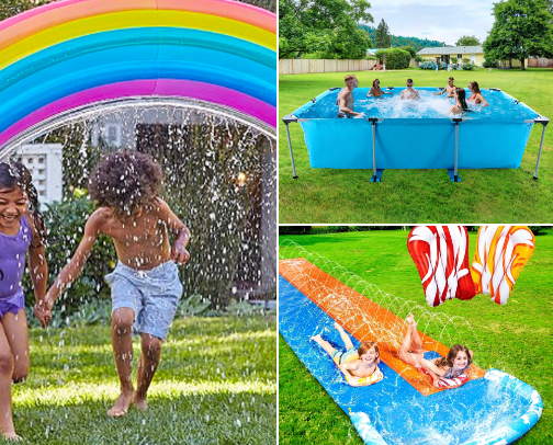 Outside summer fun cover photo collage