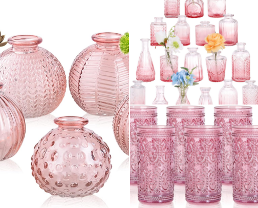 Soft Pink Glass Home Decor Aesthetic 🩷 cover photo collage