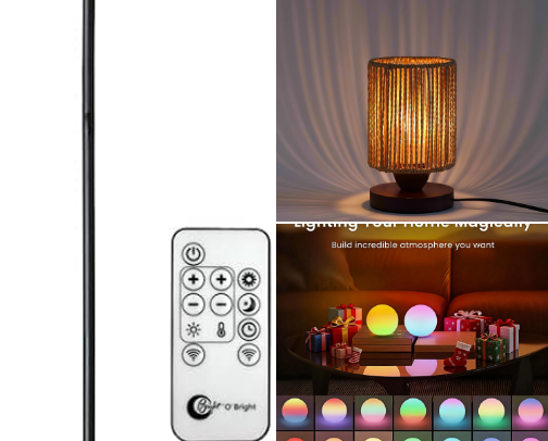 Warm Cozy Home Lighting Ideas by Room: Floor Lamps, Table Lamps & Ambient Glow for Living Room, Bedroom, Kitchen & More cover photo collage