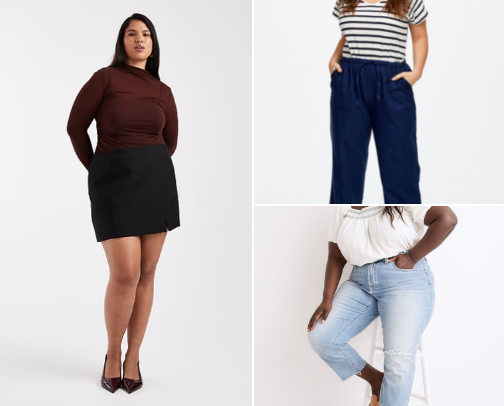 Current top plus size fashion cover photo collage
