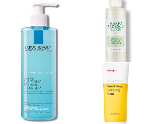 BUDGET FRIENDLY CLEANSERS ➡️  combo-oily skin cover photo collage