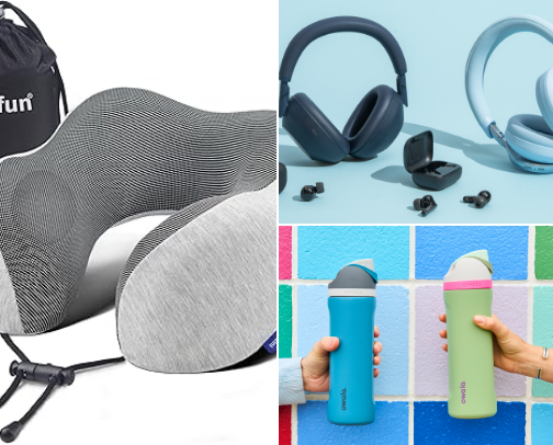 Airplane essentials cover photo collage