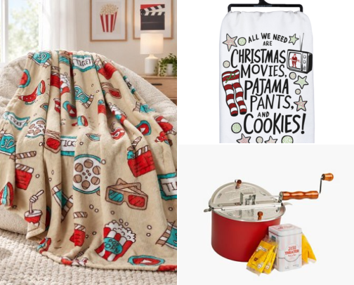 Movie Night: Home Decor, Themed Books & Fun Gifts cover photo collage